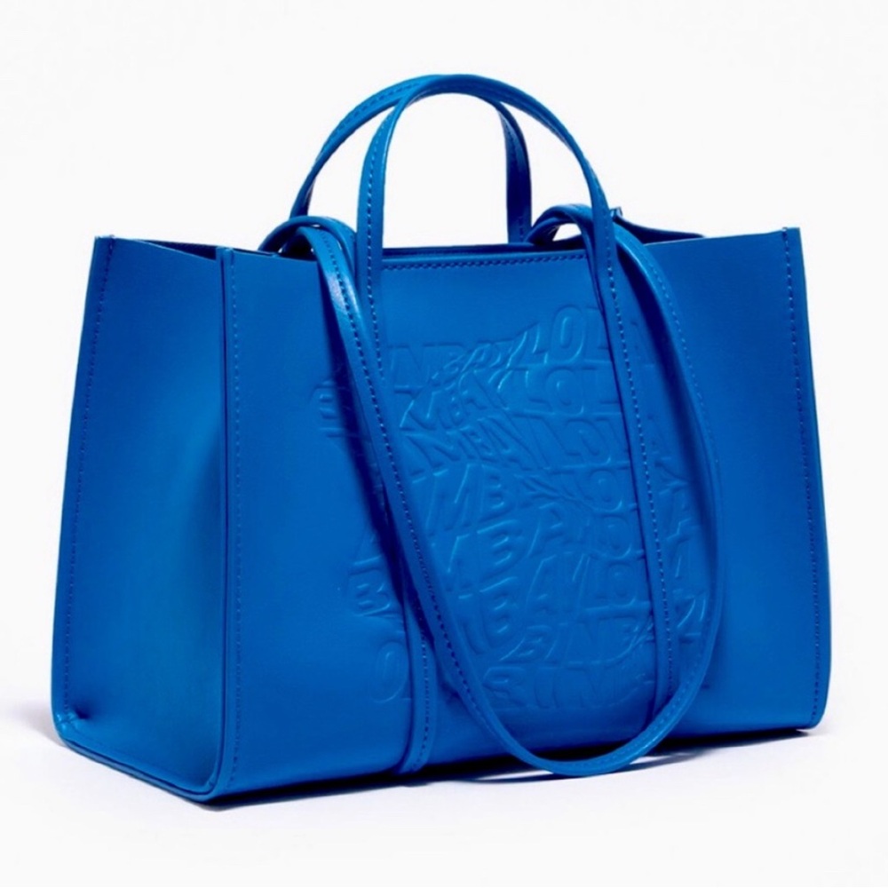 Bimba y Lola Embossed Leather Tote Bag